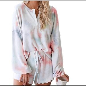 Asvivid Tie Dye Lounge/Pajama Set